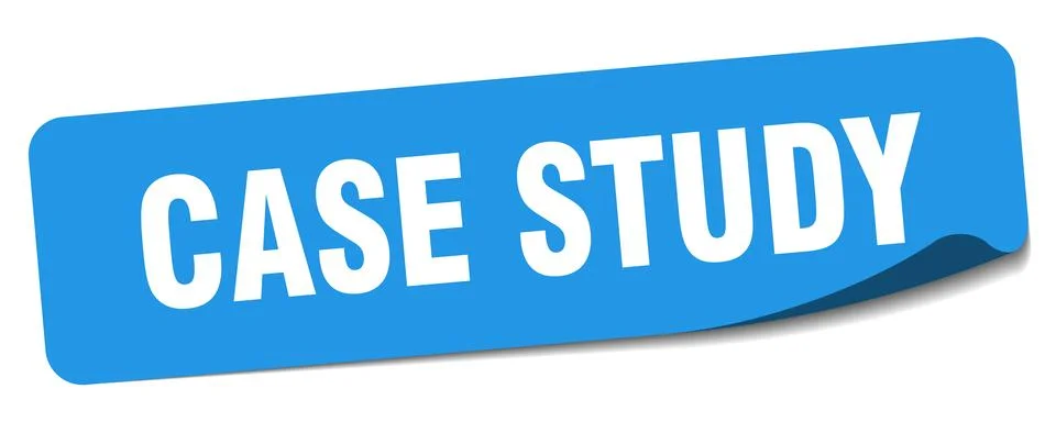 Case study sticker. case study label Stock Illustration