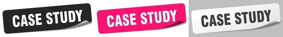 Case study sticker. case study sticker set on white background Stock Illustration