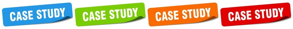 Case study sticker. case study sticker set on white background Stock Illustration