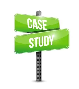 Case study street sign concept 스톡 일러스트
