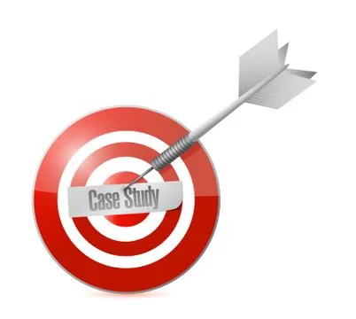 Case study target illustration design Stock Illustration