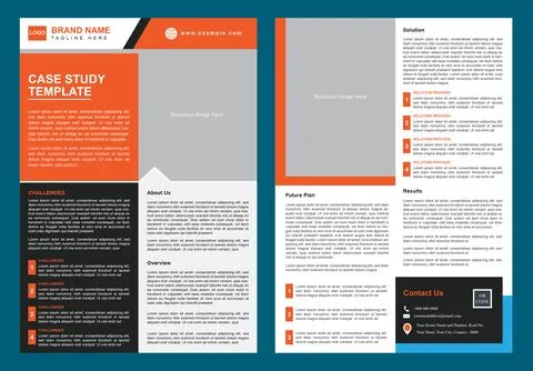 Case Study Template for Business Stock Illustration