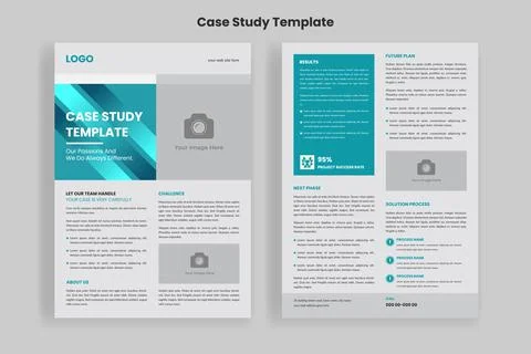 Case Study Template, Flyer Template, Double Side Flyer, Brochure Cover, Poster Stock-Illustration