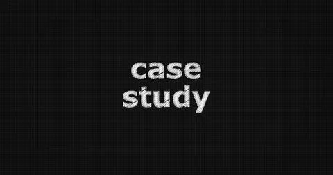 CASE STUDY text on board Stock Illustration