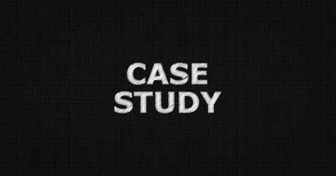 CASE STUDY text on board Stock Illustration