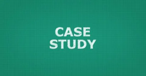 CASE STUDY text on board Stock Illustration