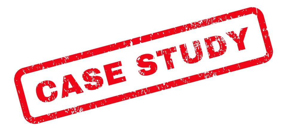 Case Study Text Rubber Stamp Stock Illustration