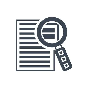 Case Study Vector Glyph Icon Stock Illustration