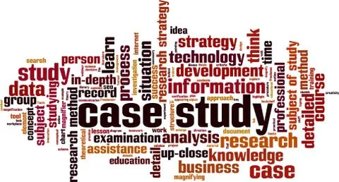 Case study word cloud Stock Illustration