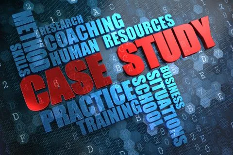 Case Study. Wordcloud Concept. Stock Illustration