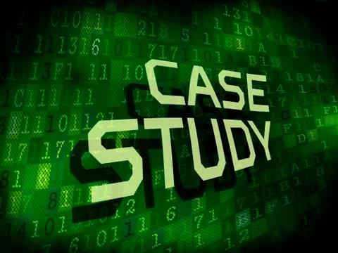 Case study words isolated on digital background Stock Illustration