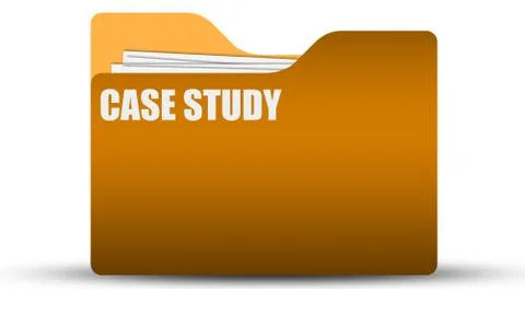 Case Study words on a manila file folder Stock Illustration