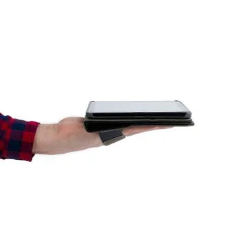 Case for tablet to hold on isolated white background Photos