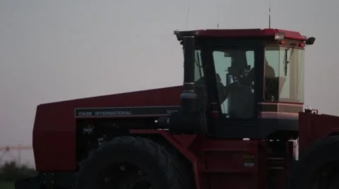 Case Tractor Plowing Field Close Up Stock Footage 65324454
