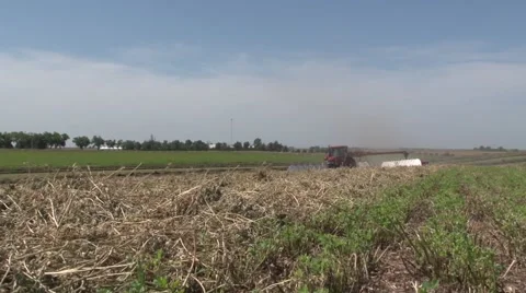 Case Tractor Raking Pan Left Stock Footage 40462130