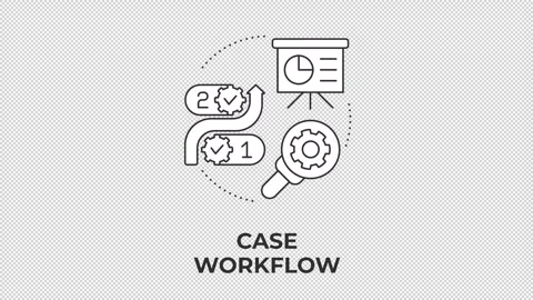 Case workflow line concept icon animation Stock Footage 340576563