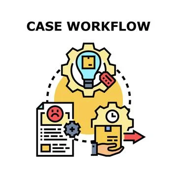 Case workflow process and problem solving concept Stock-Illustration