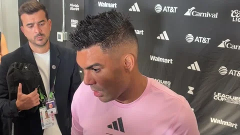 Casemiro praises Messi's commitment following father's death, Flórida, US - 13 A Stock Footage 342091709