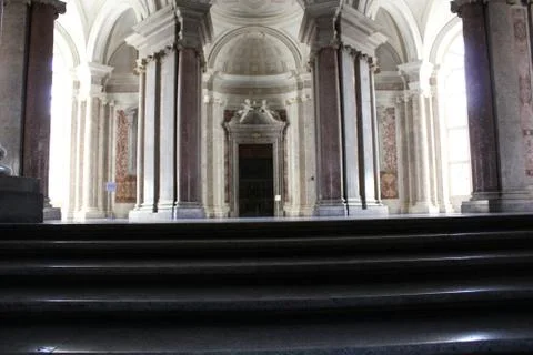 Caserta, Italy, August 14, 2014: Caserta Royal Palace, the honour Grand Stair Stock Photos