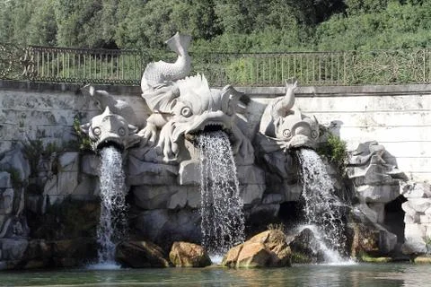 Caserta, Italy - June 10, 2012 - Royal Palace of Caserta - Fountain of the th Stock Photos