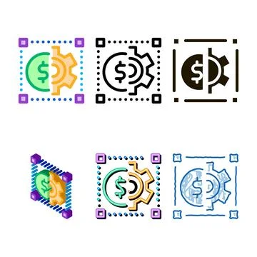 Cash account pack credentials icon vector outline Stockillustratie
