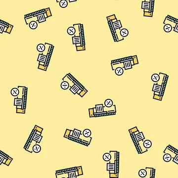Cash and carry vector seamless pattern Ilustración de archivo