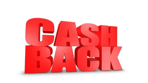 Cash Back 3D Text Come Down 3D Animation Render. Stock Footage 114987211