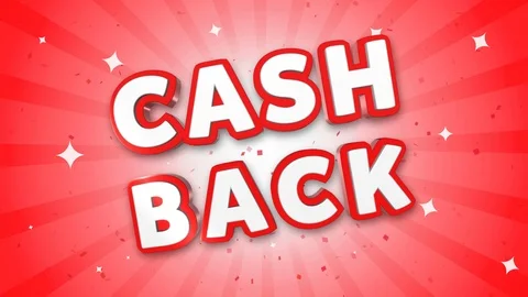 Cash Back 3D Text on Falling Confetti Background. Stock Footage 114983080