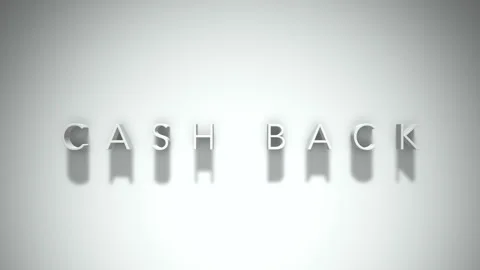 Cash back 3D title animation with shadows on a white background Stock Footage 297104503