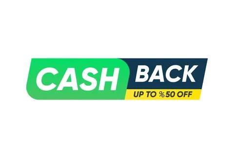 Cash back Banner Button isolated design template Ilustración de archivo