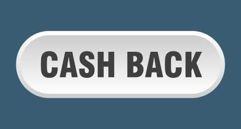 Cash back button. cash back rounded white sign. cash back Stock Illustration