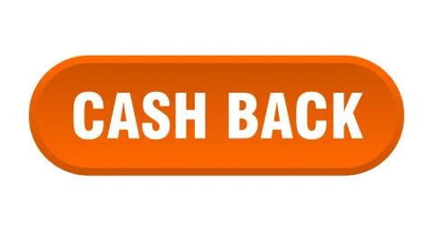 Cash back button. cash back rounded orange sign. cash back Stock Illustration