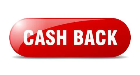 Cash back button. cash back sign. key. push button. Illustrazione stock