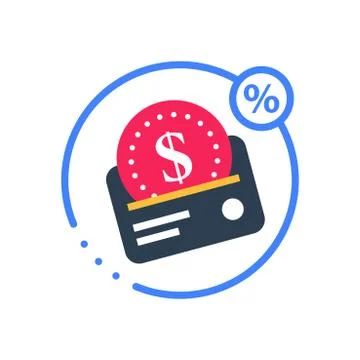Cash back card, loyalty program, earn points, more money, perks concept Stock Illustration