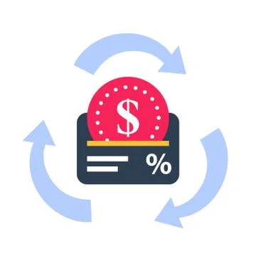 Cash back card, loyalty program, earn points, more money, perks concept Stockillustratie