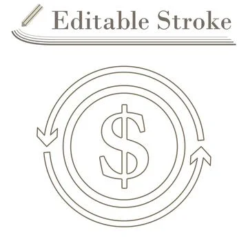 Cash Back Coin Icon Stock Illustration