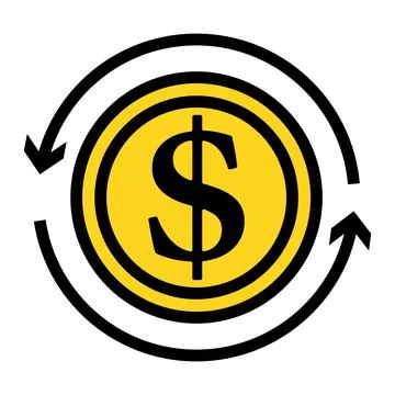Cash Back Coin Icon Stock Illustration