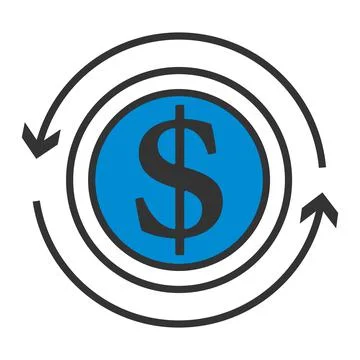 Cash Back Coin Icon Stock Illustration