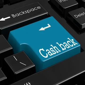 Cash back concept. 3D Render. 스톡 일러스트