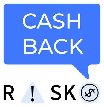 Cash Back Concept with Risk Mitigation Elements Highlighting Financial Savings Stockillustratie
