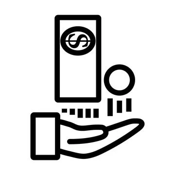 Cash Back To Hand Icon Stock Illustration