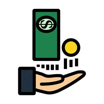 Cash Back To Hand Icon Stock Illustration