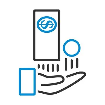 Cash Back To Hand Icon Stock Illustration