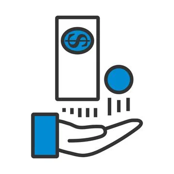 Cash Back To Hand Icon Stock Illustration