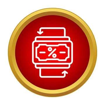 Cash back loyalty program with percentage icon 库存插图
