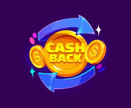 Cash back return icon or cashback special bonus 스톡 일러스트