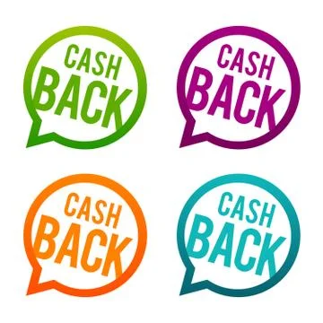 Cash back round Buttons. Circle Eps10 Vector. Stock-Illustration