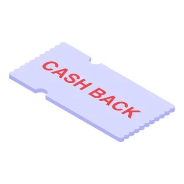 Cash back ticket offering refund and discount for shopping Stock Illustration