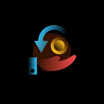 Cash back. Vector icon in gradient style Stock Illustration