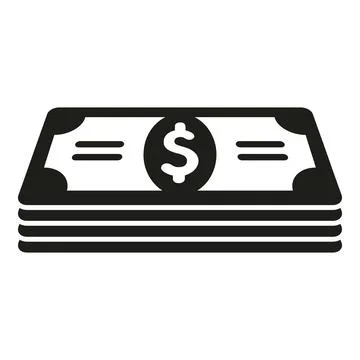 Cash banknote stack icon simple vector. Finance payment Stock Illustration